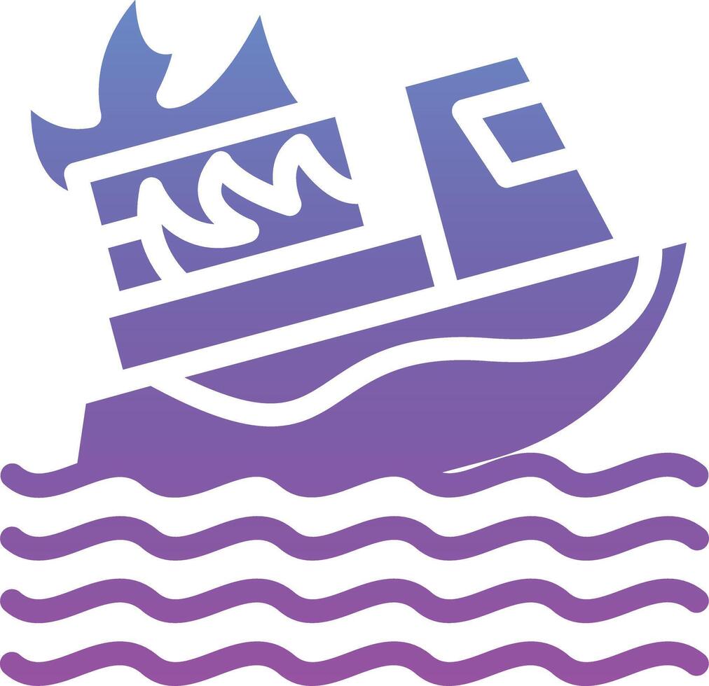 Burning Ship Vector Icon