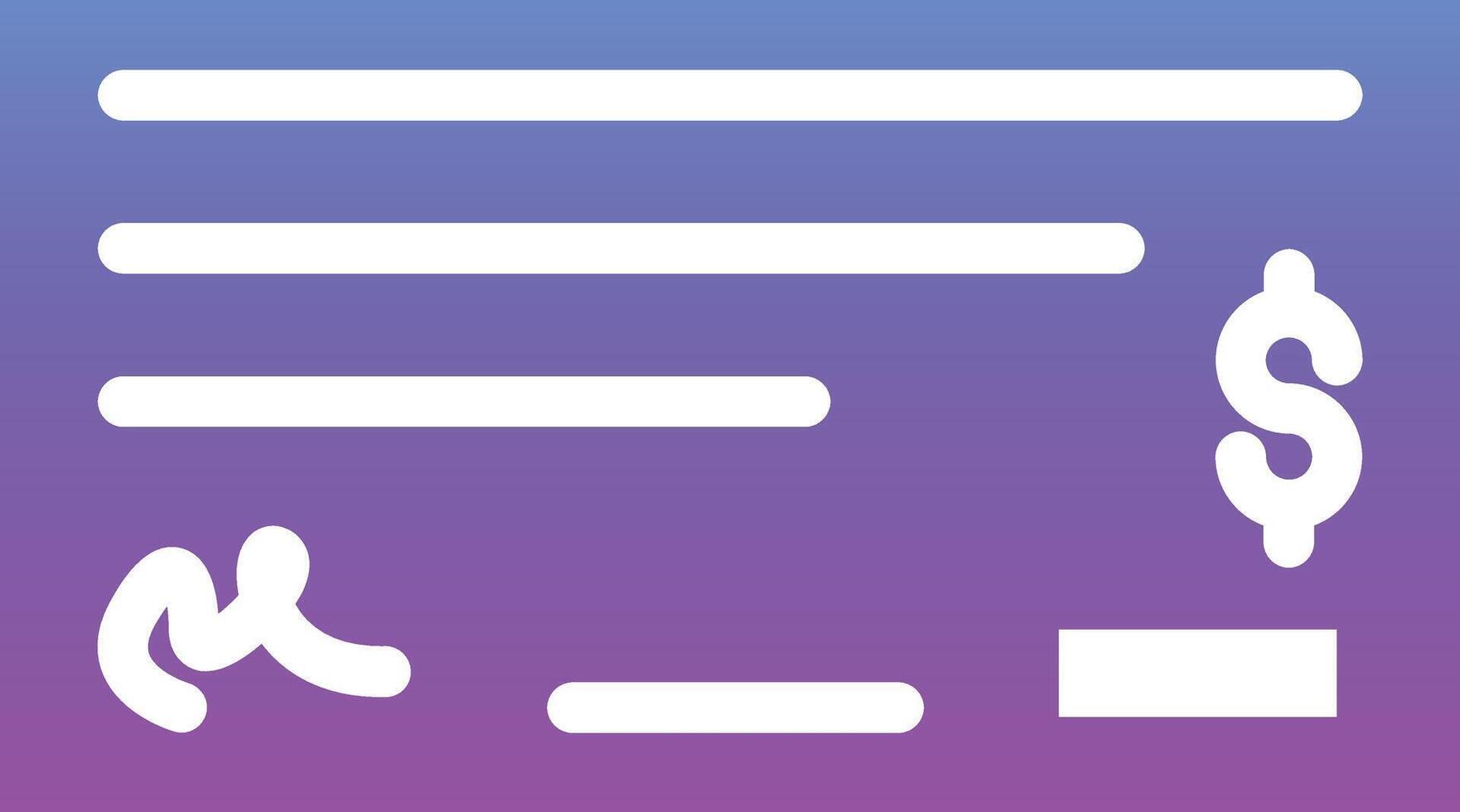 Cheque Payment Vector Icon