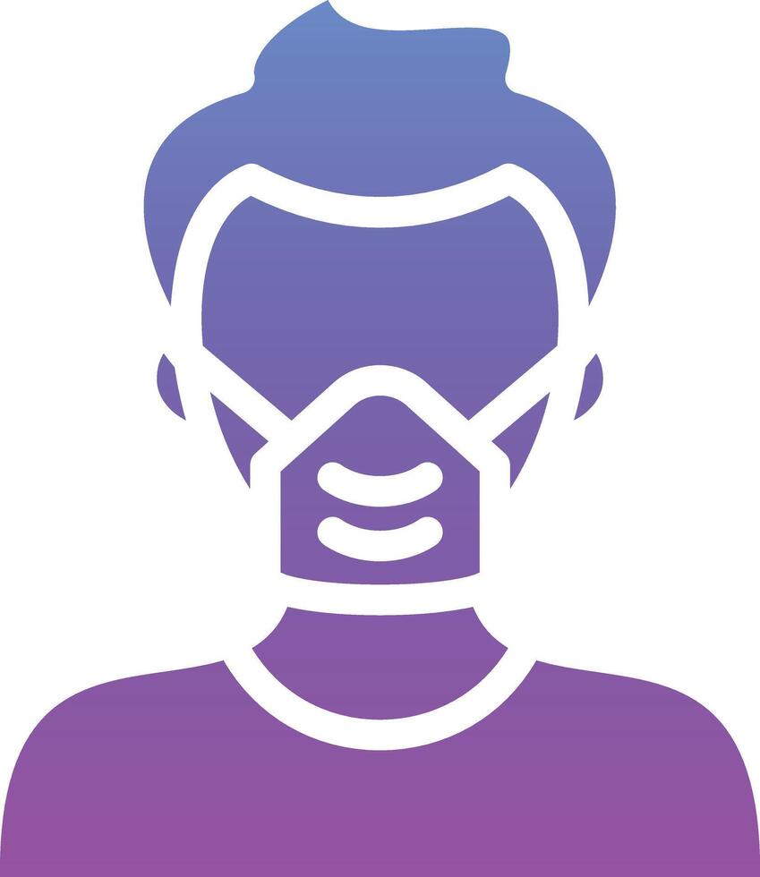 Man Wearing Mask Vector Icon