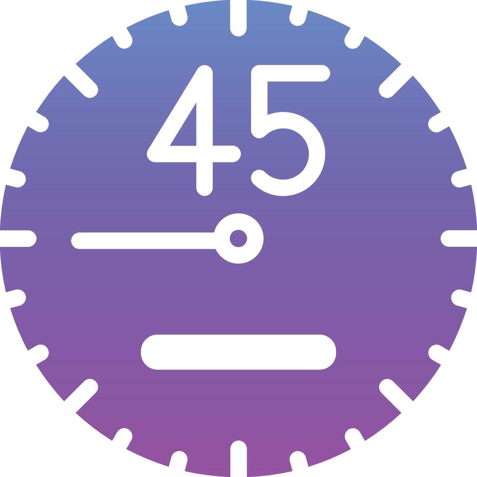 45 Minutes Vector Icon