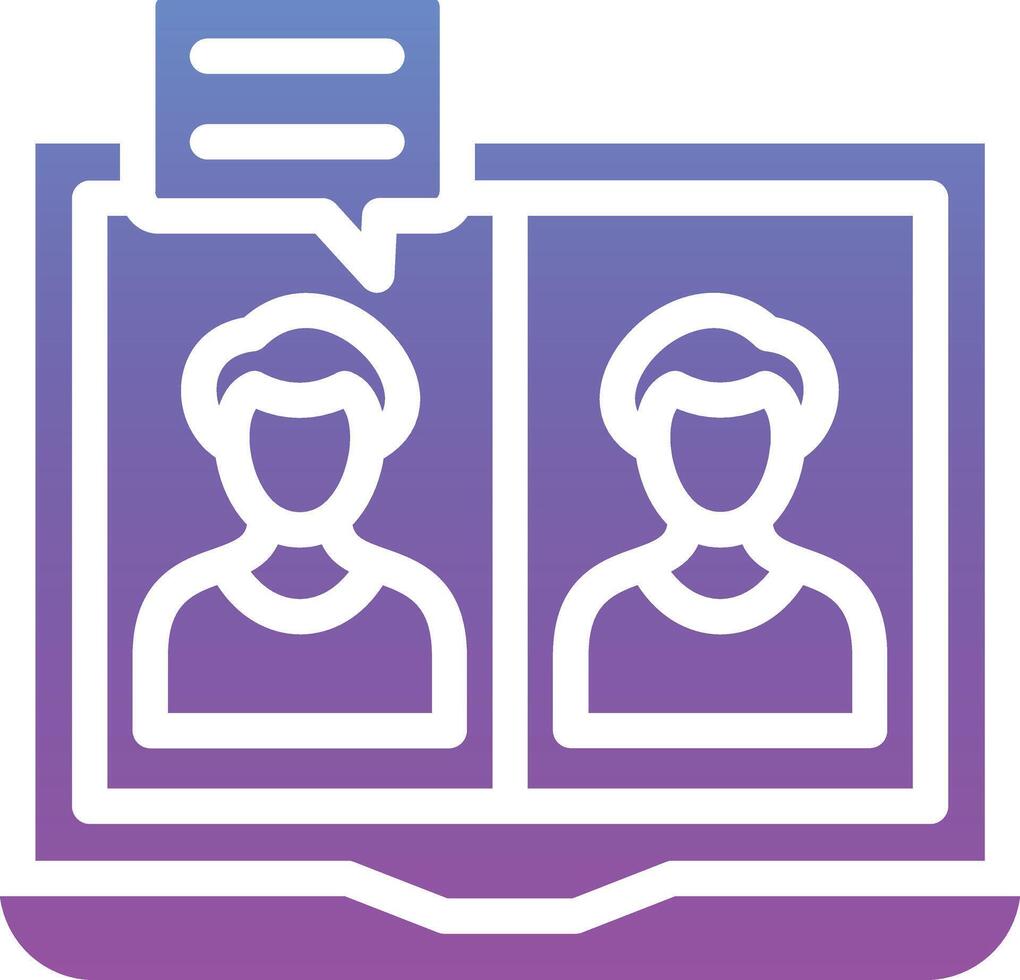Videocall Discussion Vector Icon