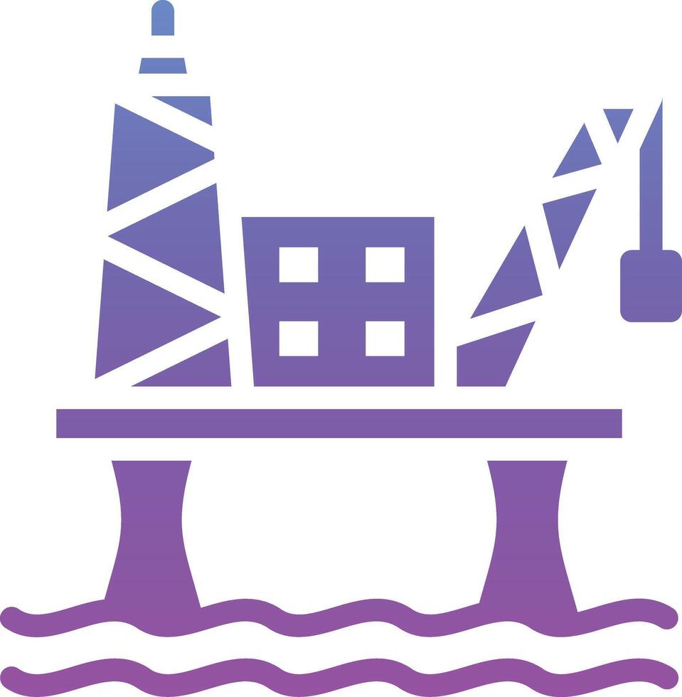Oil Platform Vector Icon