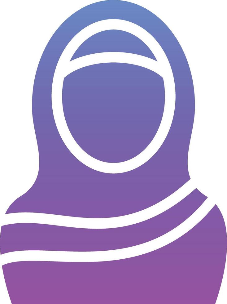 icono de vector de hiyab