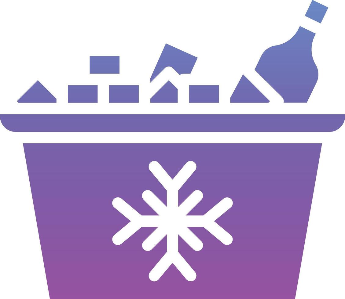 Ice Bucket Vector Icon