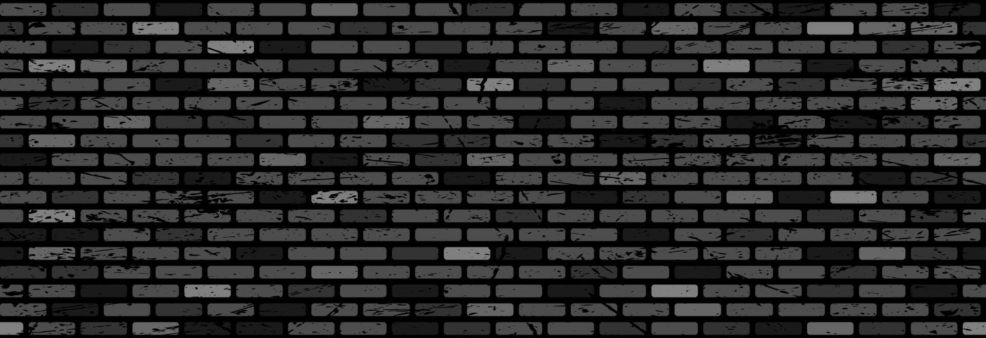 Gray brick wall. vector