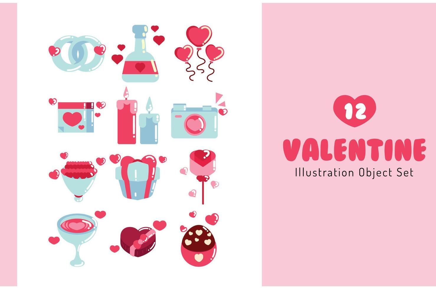 Valentine illustration Object vector