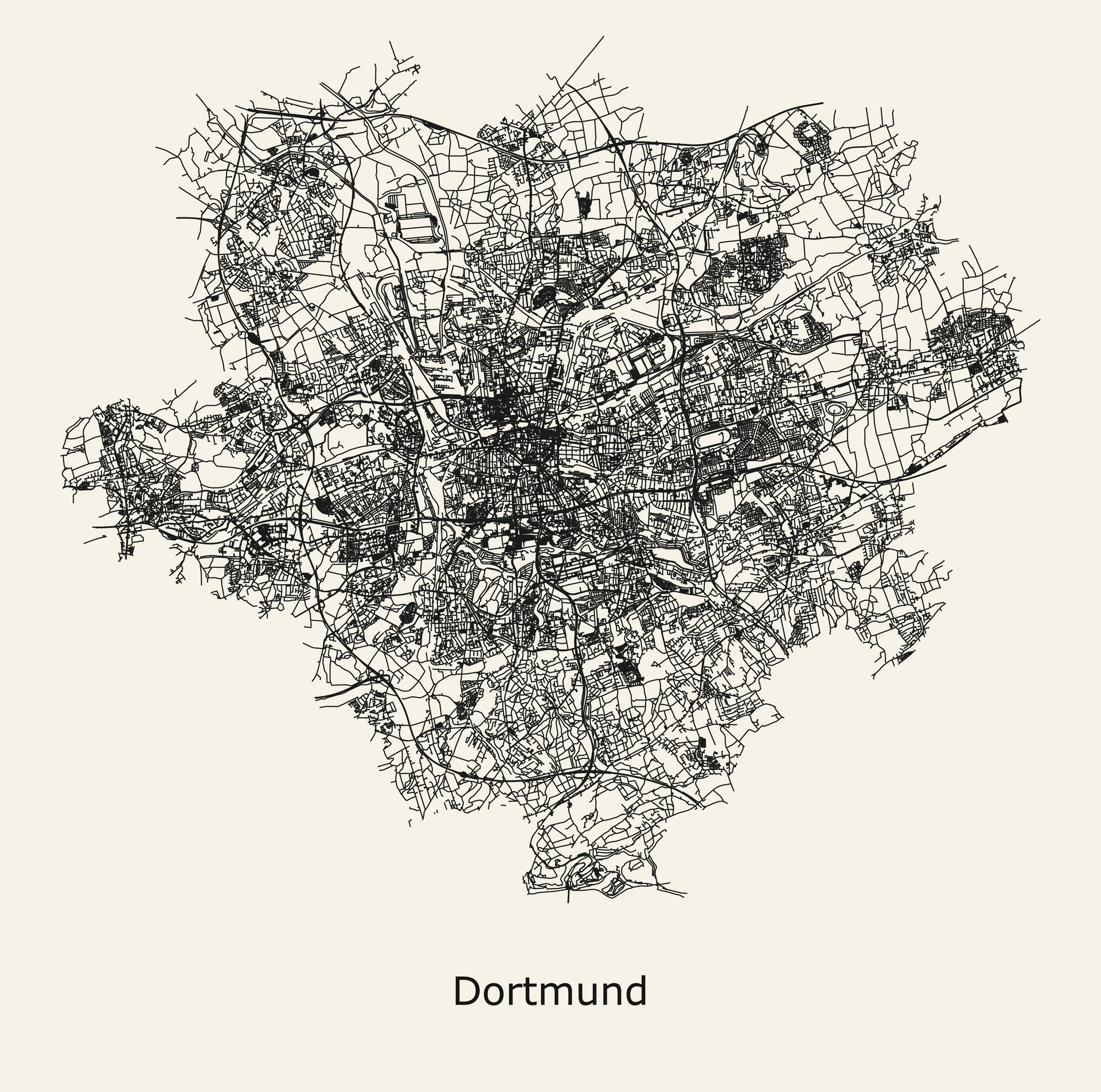 city road map of Dortmund Germany 37336211 Vector Art at Vecteezy