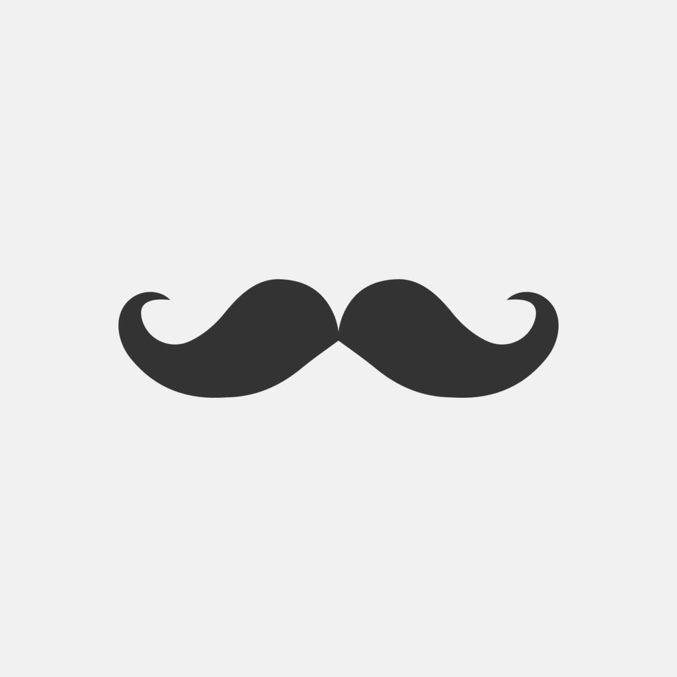 Italy mustache flat vector icon. man mustache  symbol vector.