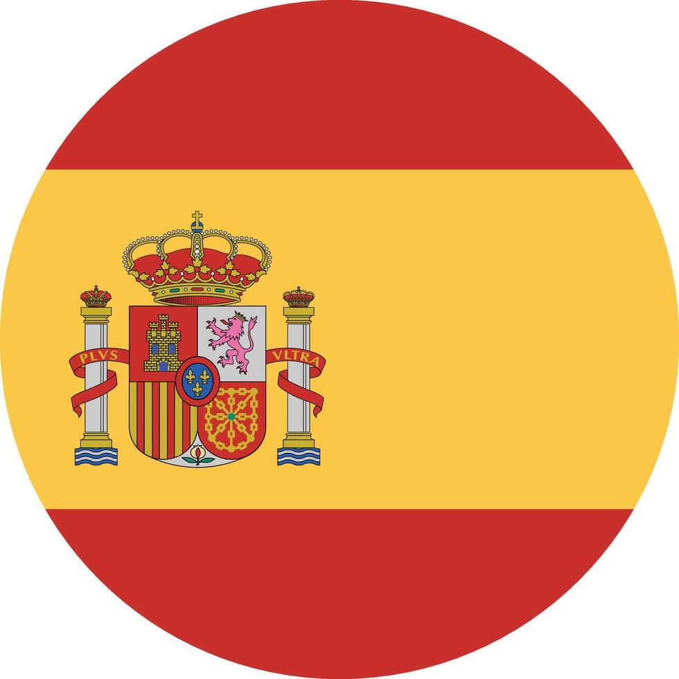 Spain flag national emblem graphic element illustration vector