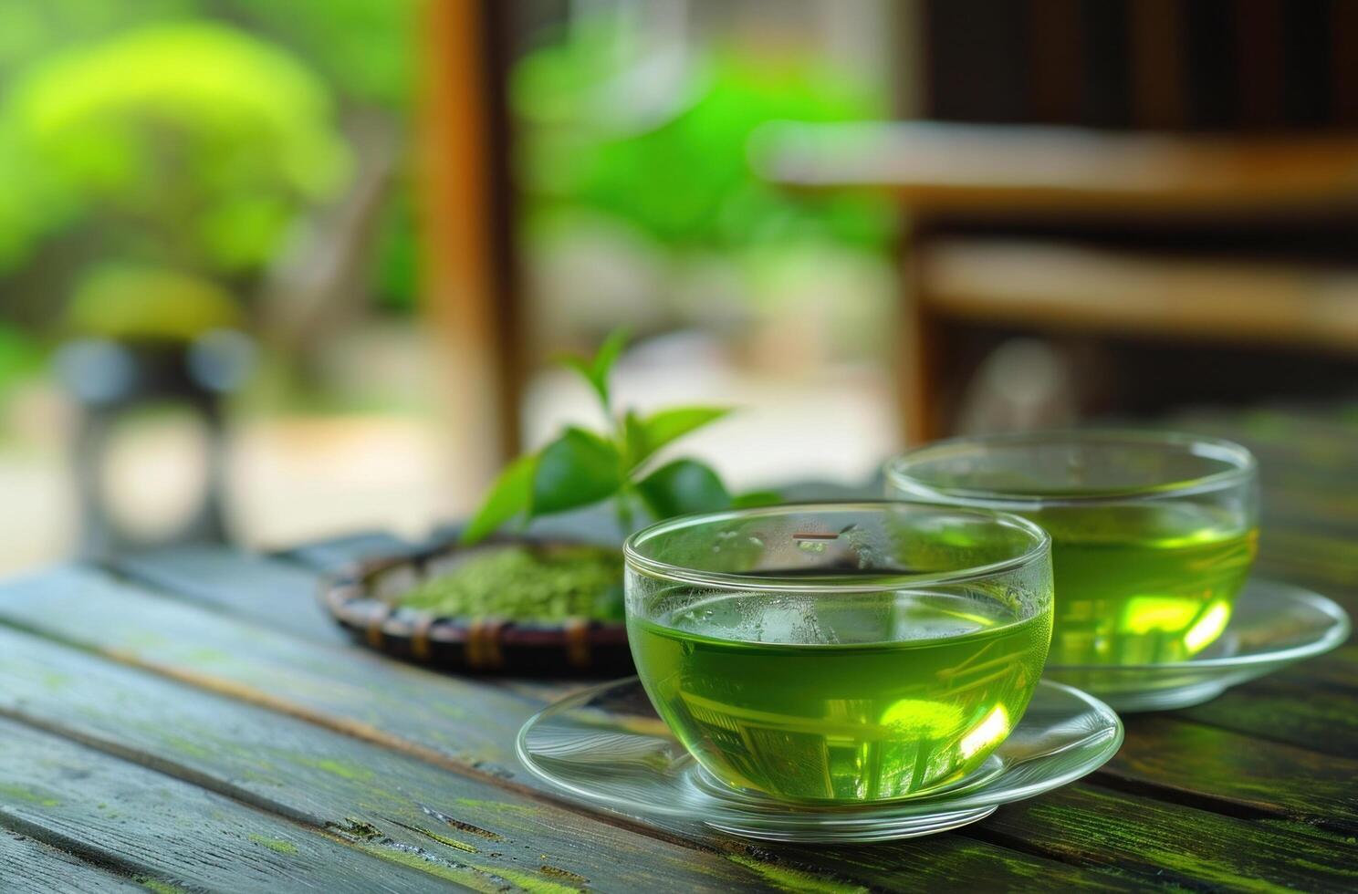 AI generated health benefits ofgreen  tea photo