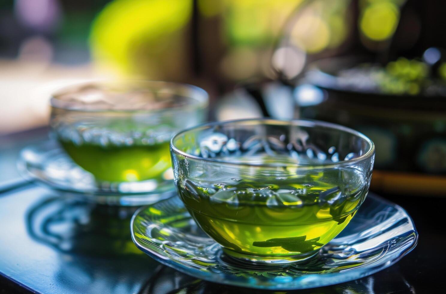 AI generated health benefits ofgreen  tea photo