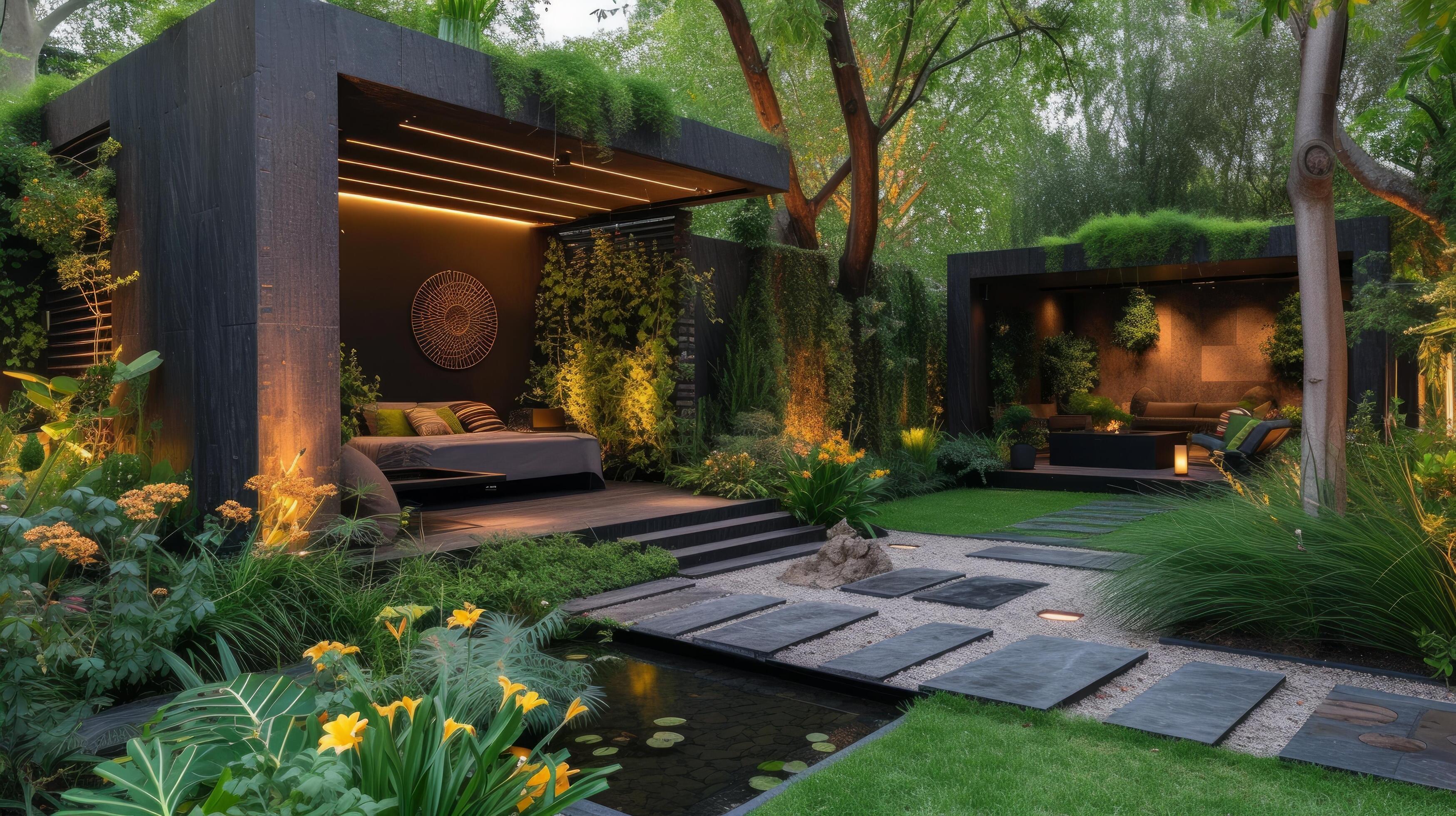 Ai generated beautiful modern garden design 37337809 stock photo at