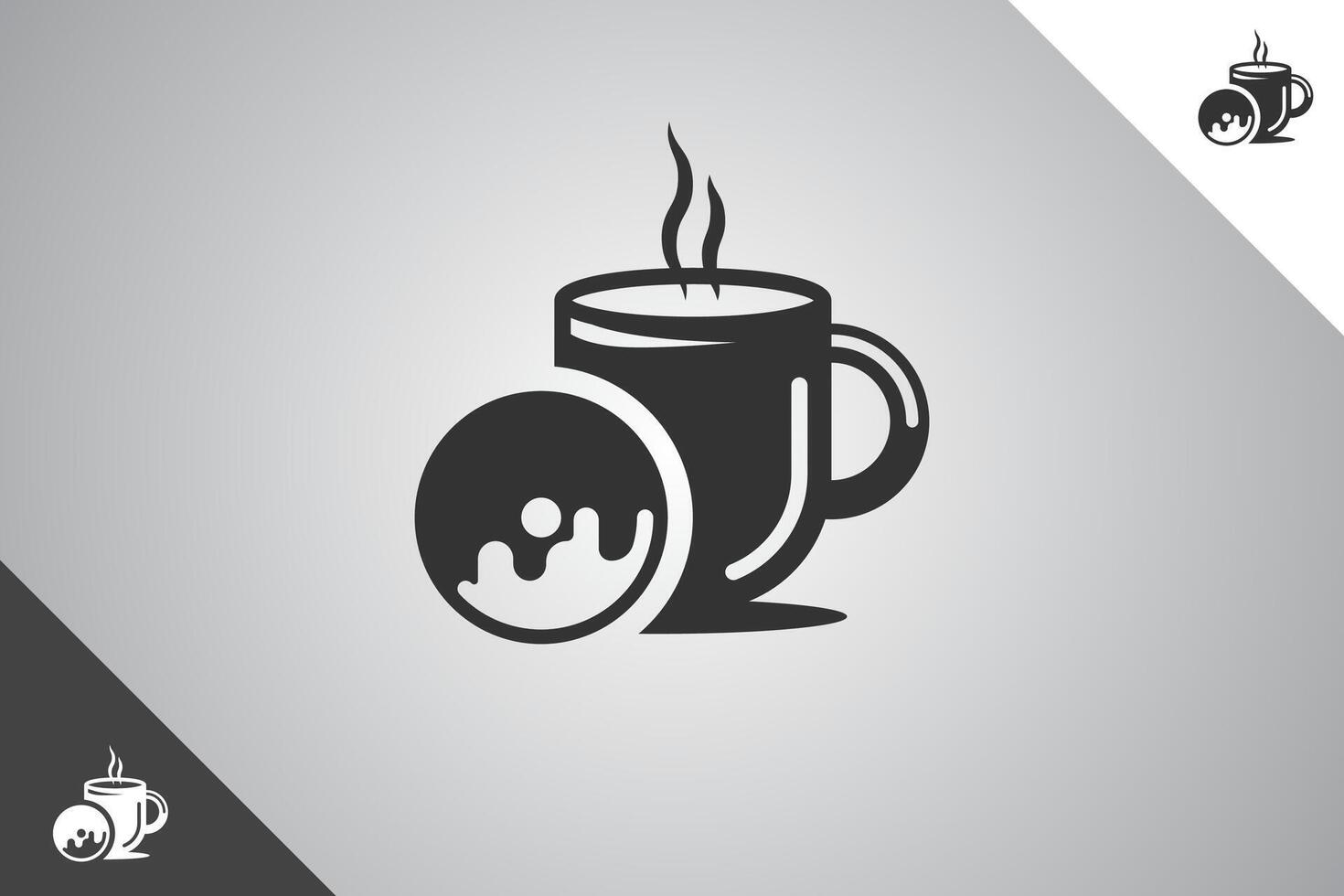 Donut design element. Bakery, cakes and pastries logo identity template. Perfect logo for business related to bakery, cakes and pastries. Isolated background. Vector eps 10.