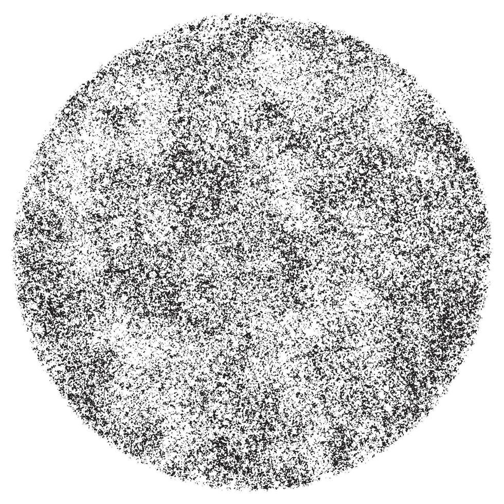 Abstract black Grain round shape isolated on white background. Vector Illustration.