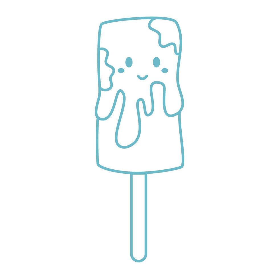 coloring book with ice cream illustration vector