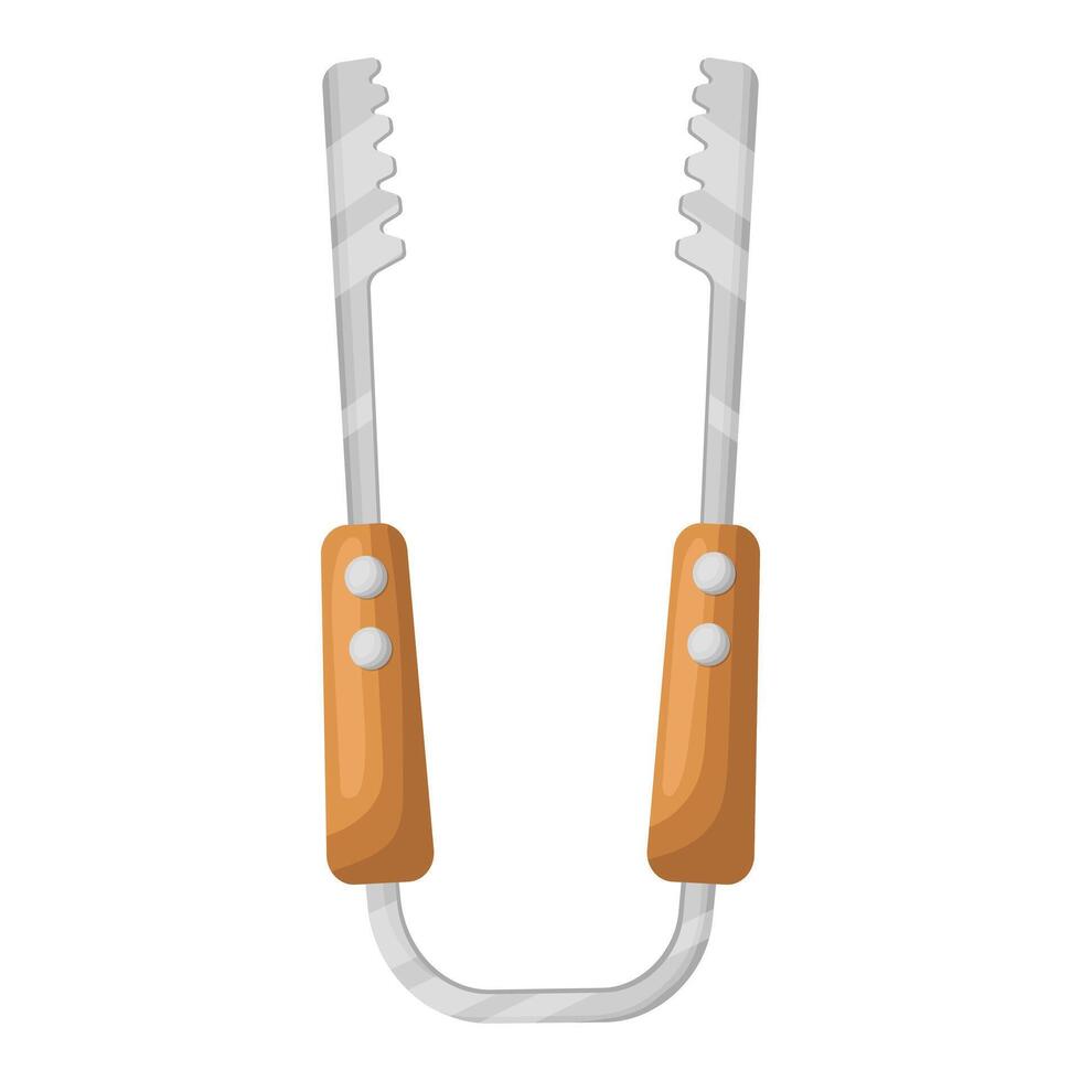 Grill tongs. Vector illustration on a white background.