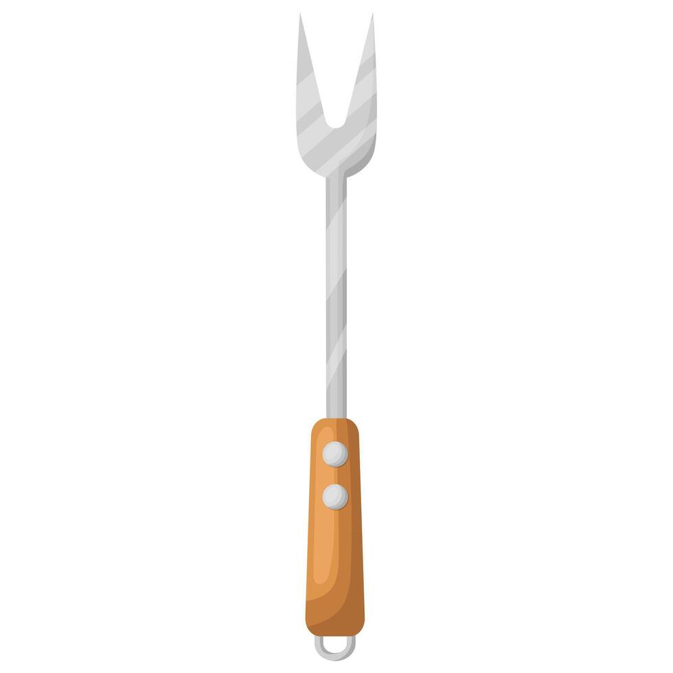 A fork for the grill. Vector illustration on a white background.