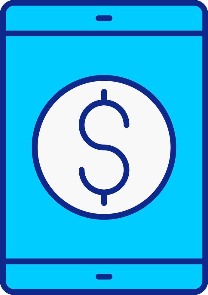 Valuable Blue Filled Icon vector