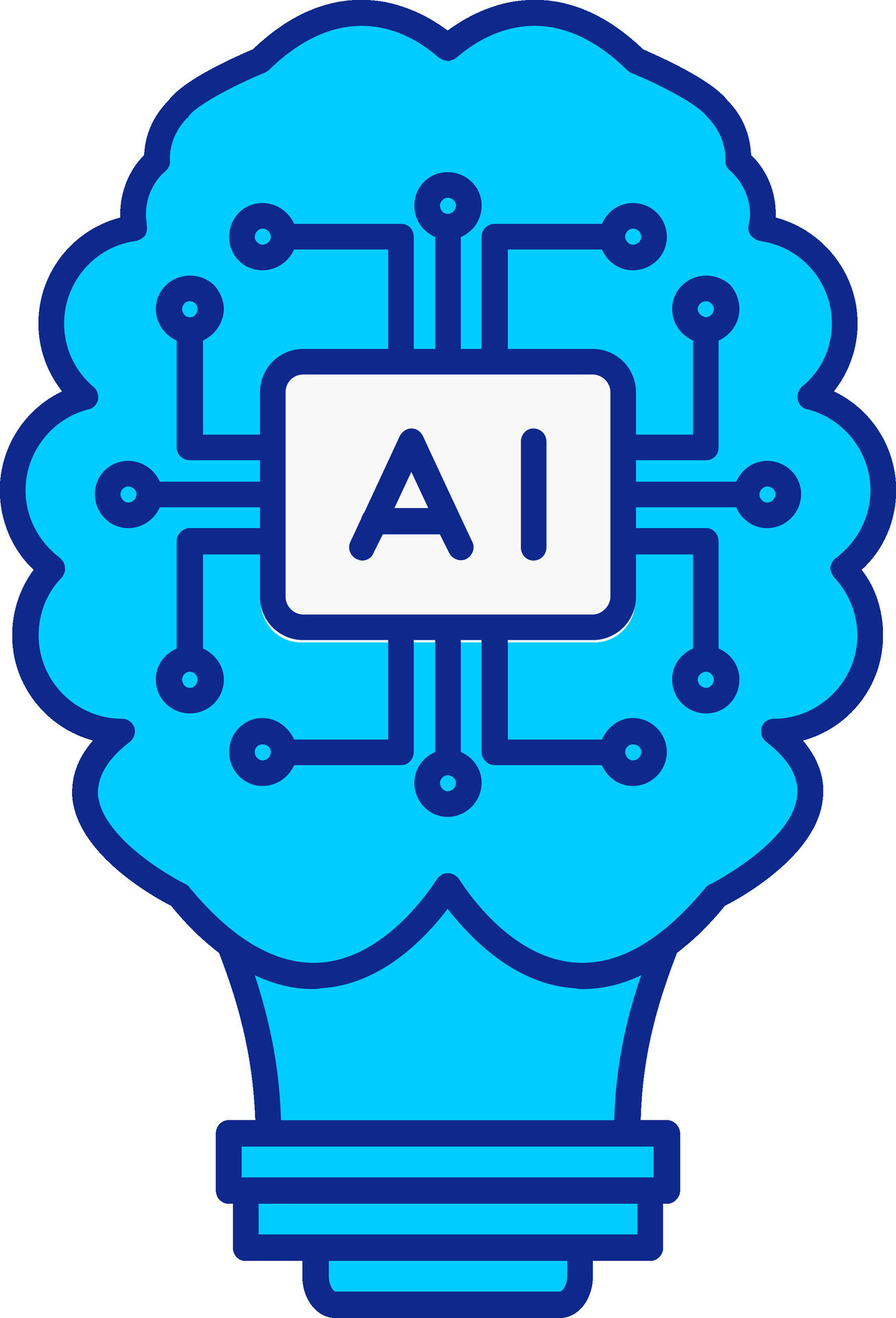 Artificial Intelligence Blue Filled Icon 37338642 Vector Art at Vecteezy