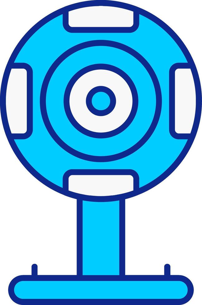 Webcam Blue Filled Icon vector