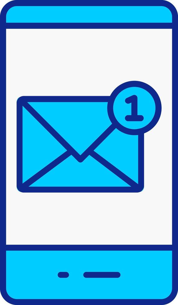 New Message Blue Filled Icon vector