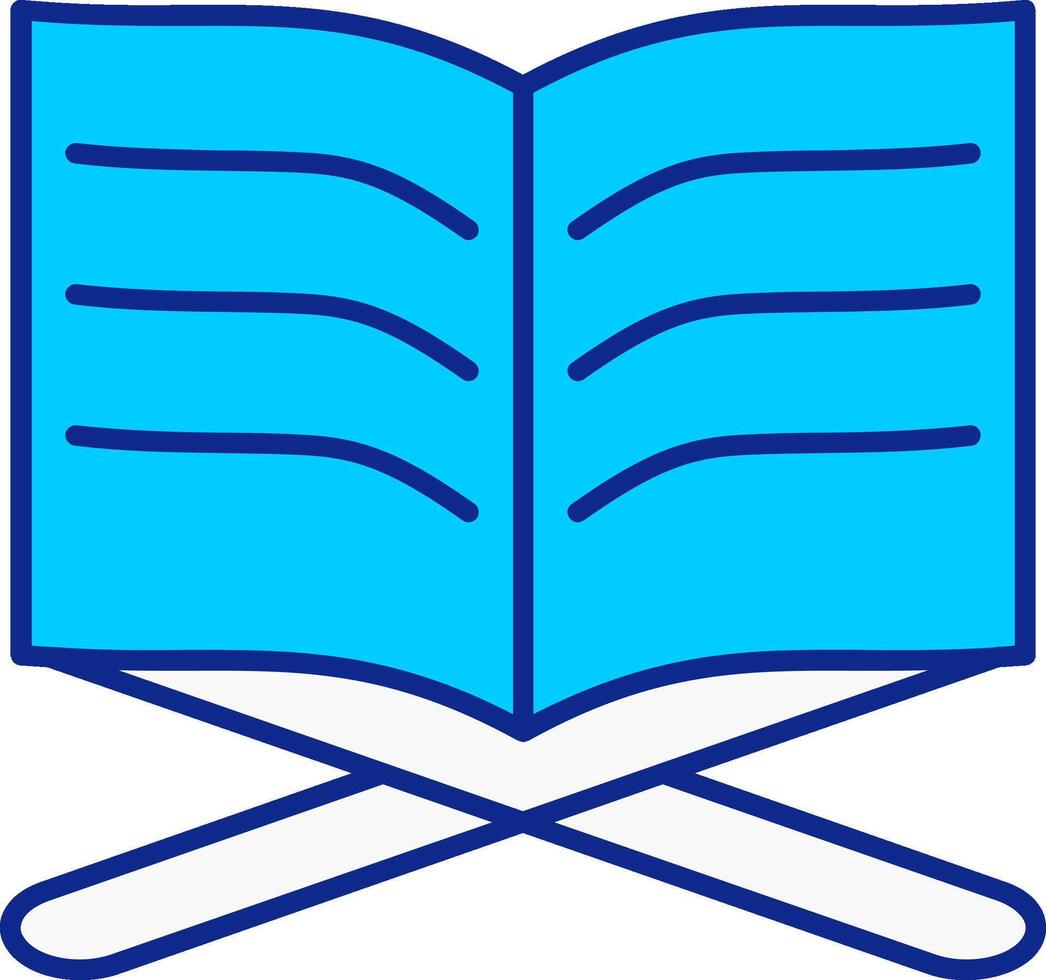 Quran Blue Filled Icon vector
