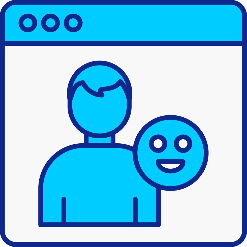 Patient Blue Filled Icon vector