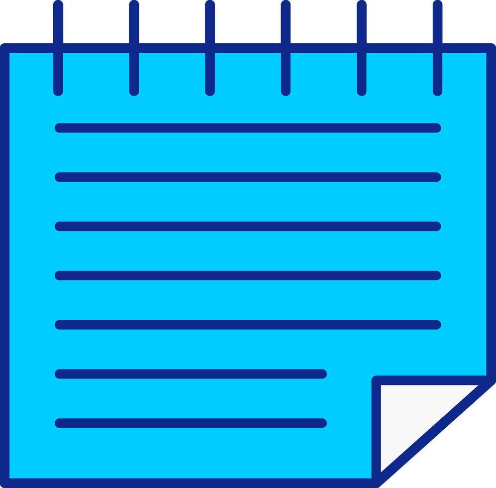 Notes Blue Filled Icon vector