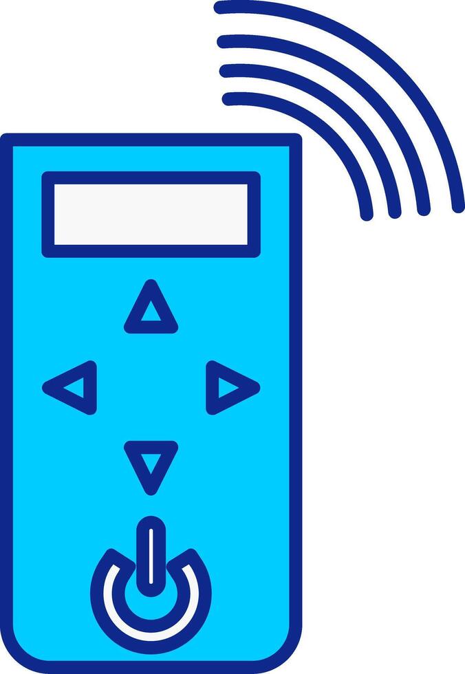 remoto controlar azul lleno icono vector