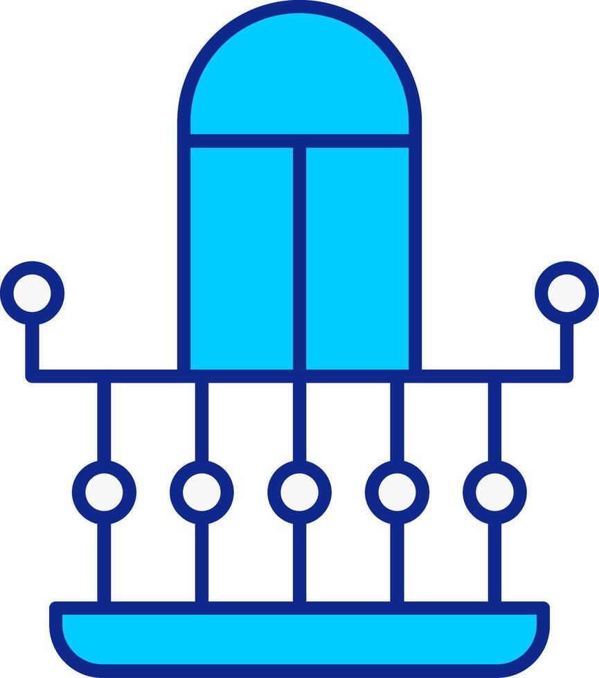 Balcony Blue Filled Icon vector