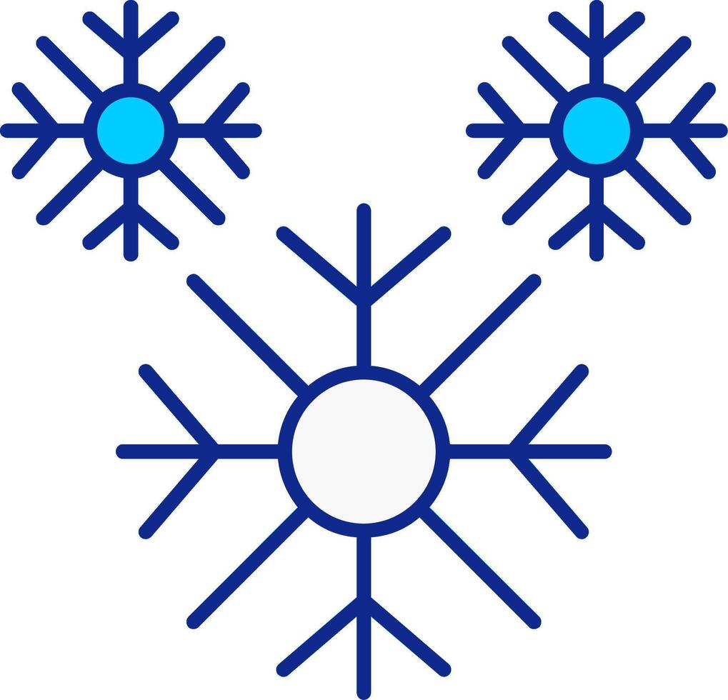 copo de nieve azul lleno icono vector