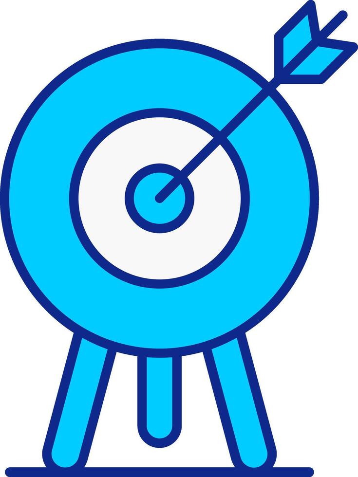 Target Blue Filled Icon vector