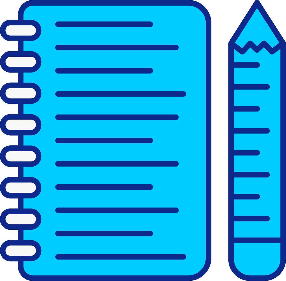 Notes Blue Filled Icon vector