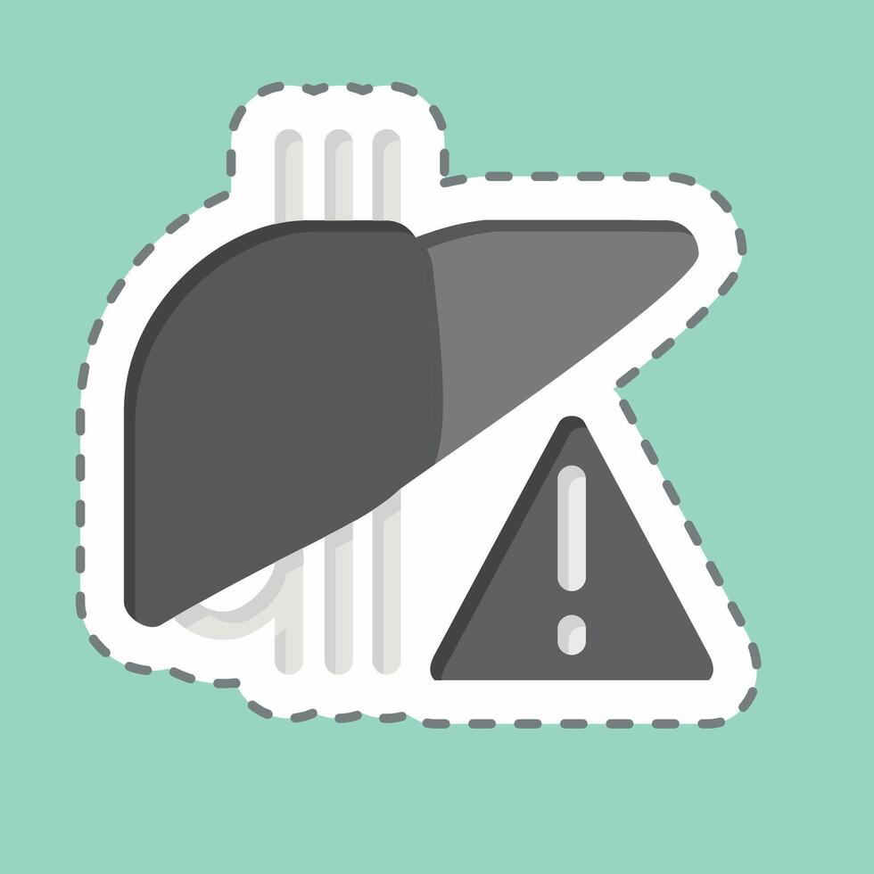 Sticker line cut Liver Problem. related to Hepatologist symbol. simple design editable. simple illustration vector