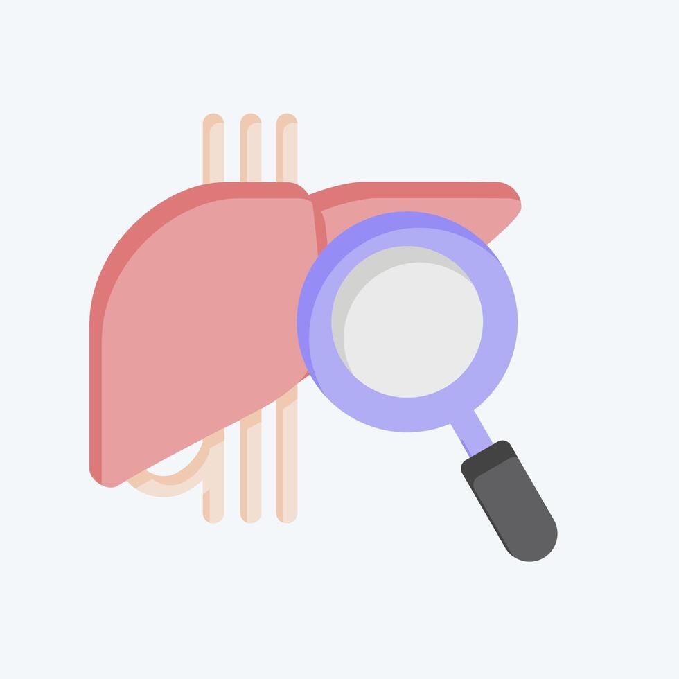 Icon Liver Test. related to Hepatologist symbol. flat style. simple design editable. simple illustration vector