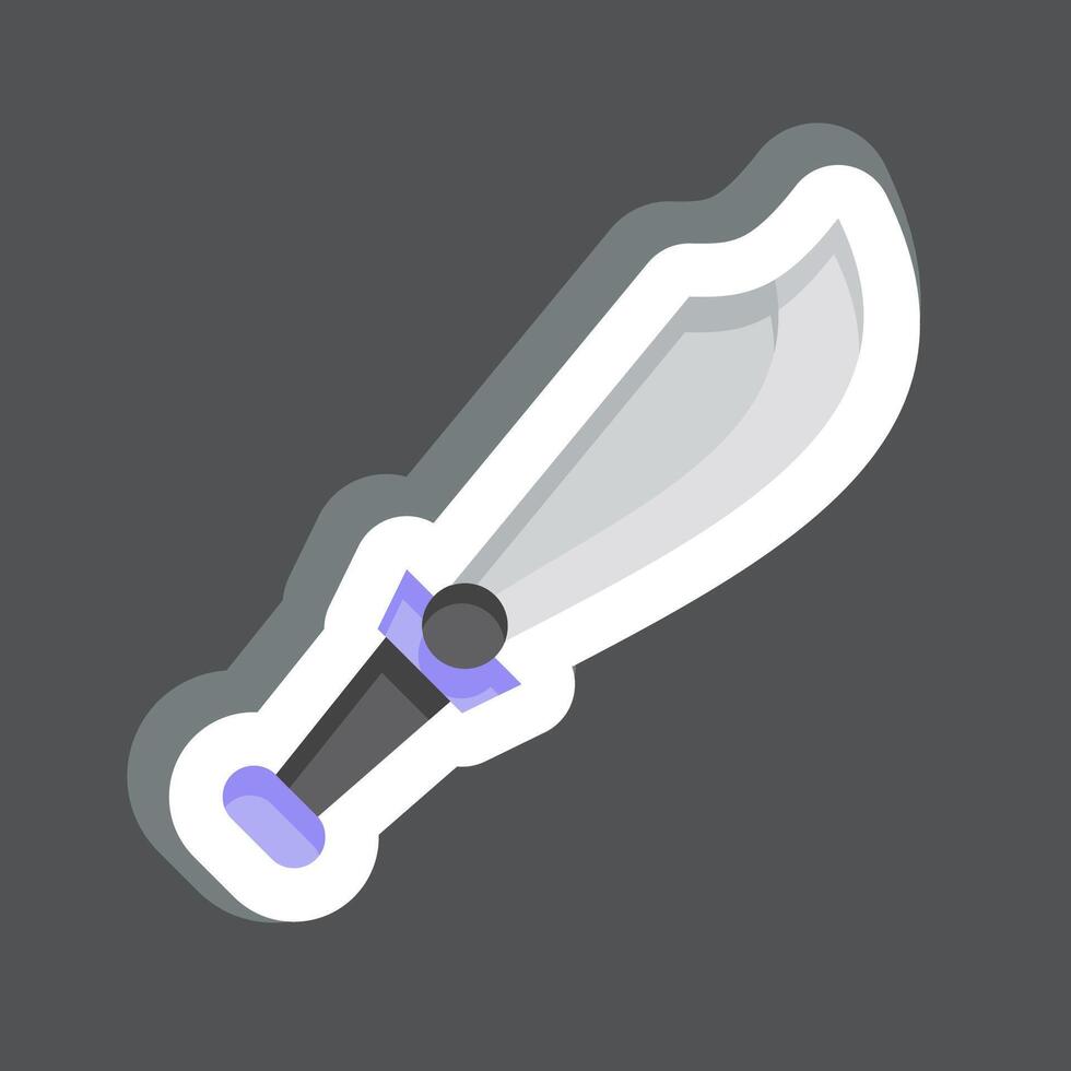 Sticker Sword. related to Weapons symbol. simple design editable. simple illustration vector