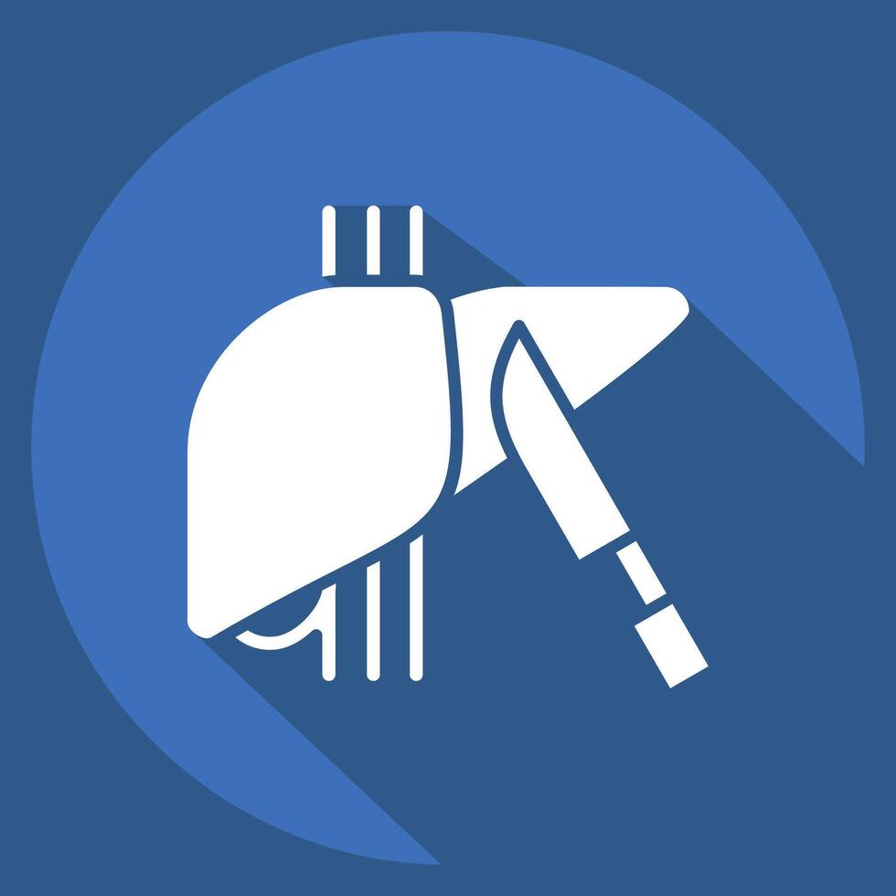 Icon Surgery. related to Hepatologist symbol. long shadow style. simple design editable. simple illustration vector