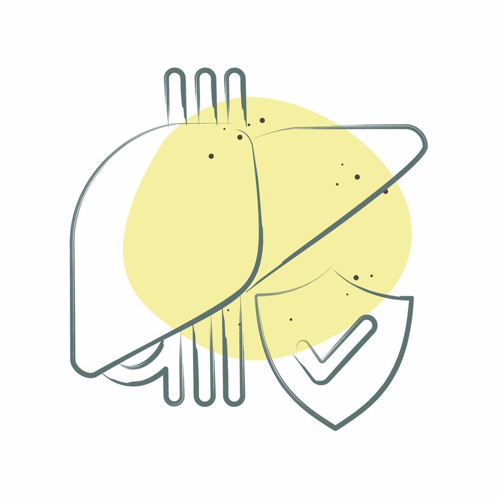 Icon Liver Solve. related to Hepatologist symbol. Color Spot Style. simple design editable. simple illustration vector