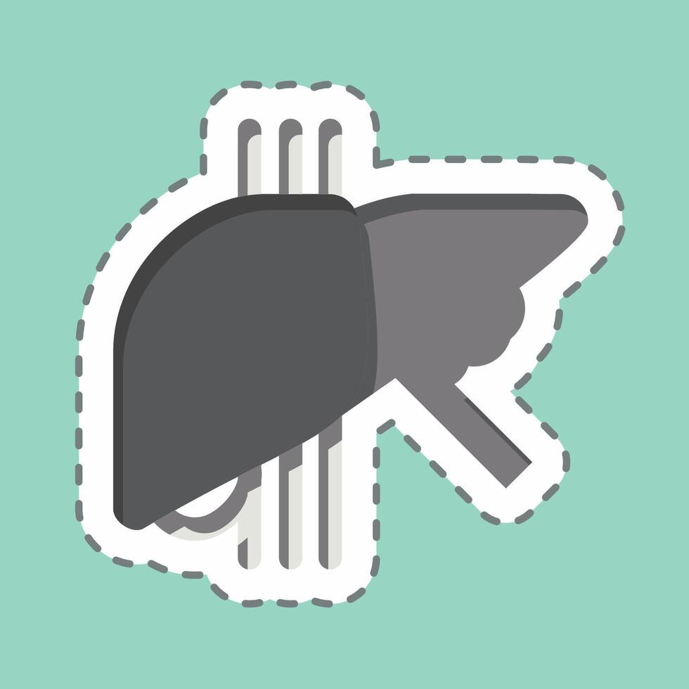 Sticker line cut Healthy Liver. related to Hepatologist symbol. simple design editable. simple illustration vector