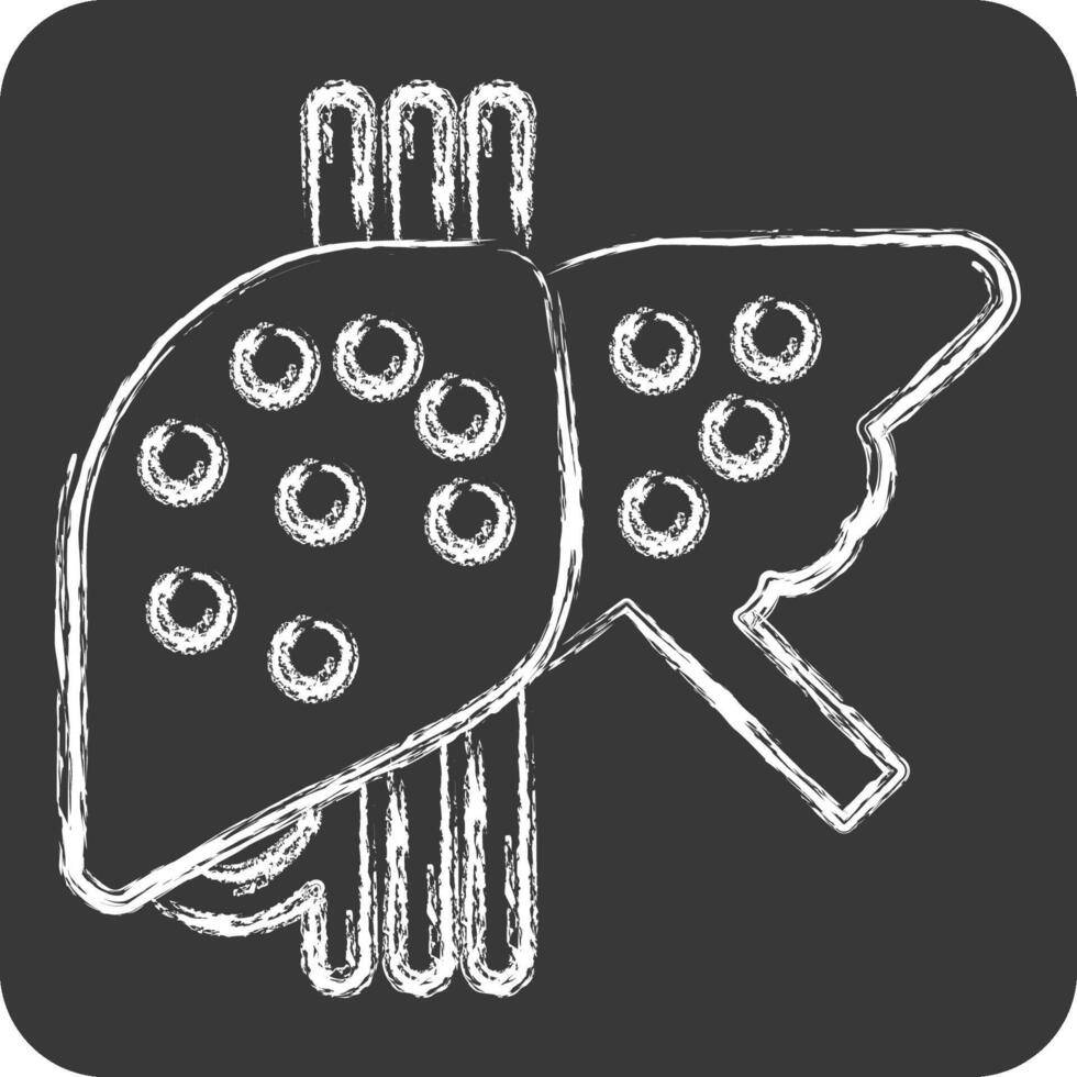 Icon Fatty Liver. related to Hepatologist symbol. chalk Style. simple design editable. simple illustration vector