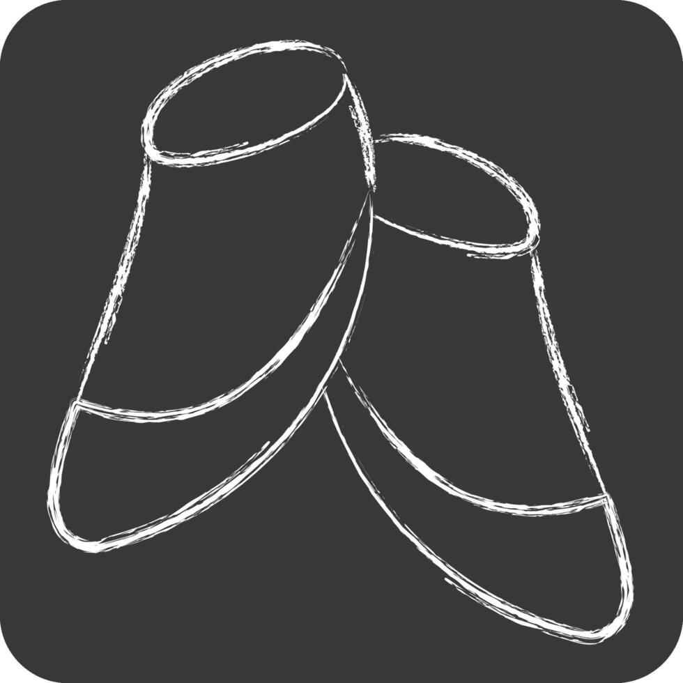 Icon Last Shoes. related to Shoemaker symbol. chalk Style. simple design editable. simple illustration vector