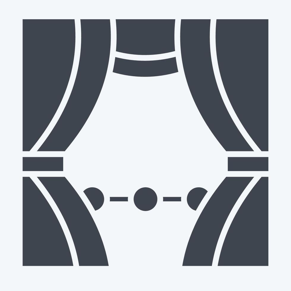 Icon Stage. related to Magic symbol. glyph style. simple design editable. simple illustration vector