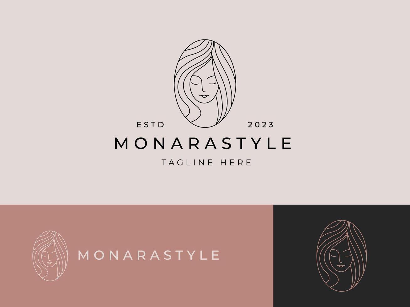 Modern Aesthetic Logo Template for SPA and Cosmetic Business vector