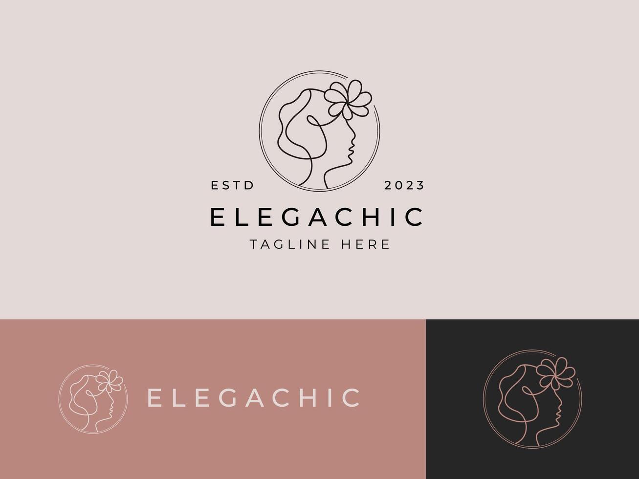 Modern Aesthetic Logo Template for SPA and Cosmetic Business vector