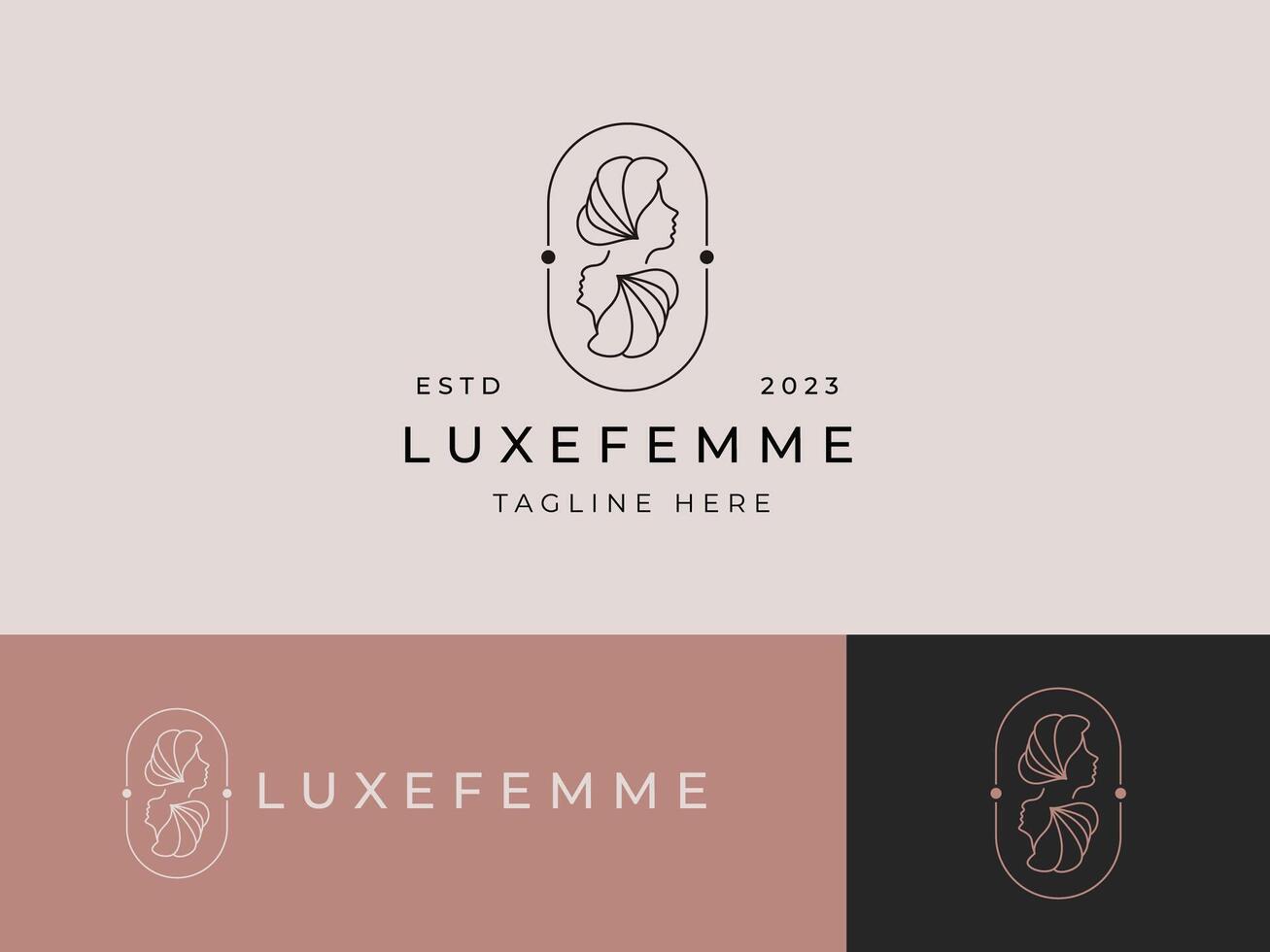 Modern Aesthetic Logo Template for SPA and Cosmetic Business vector
