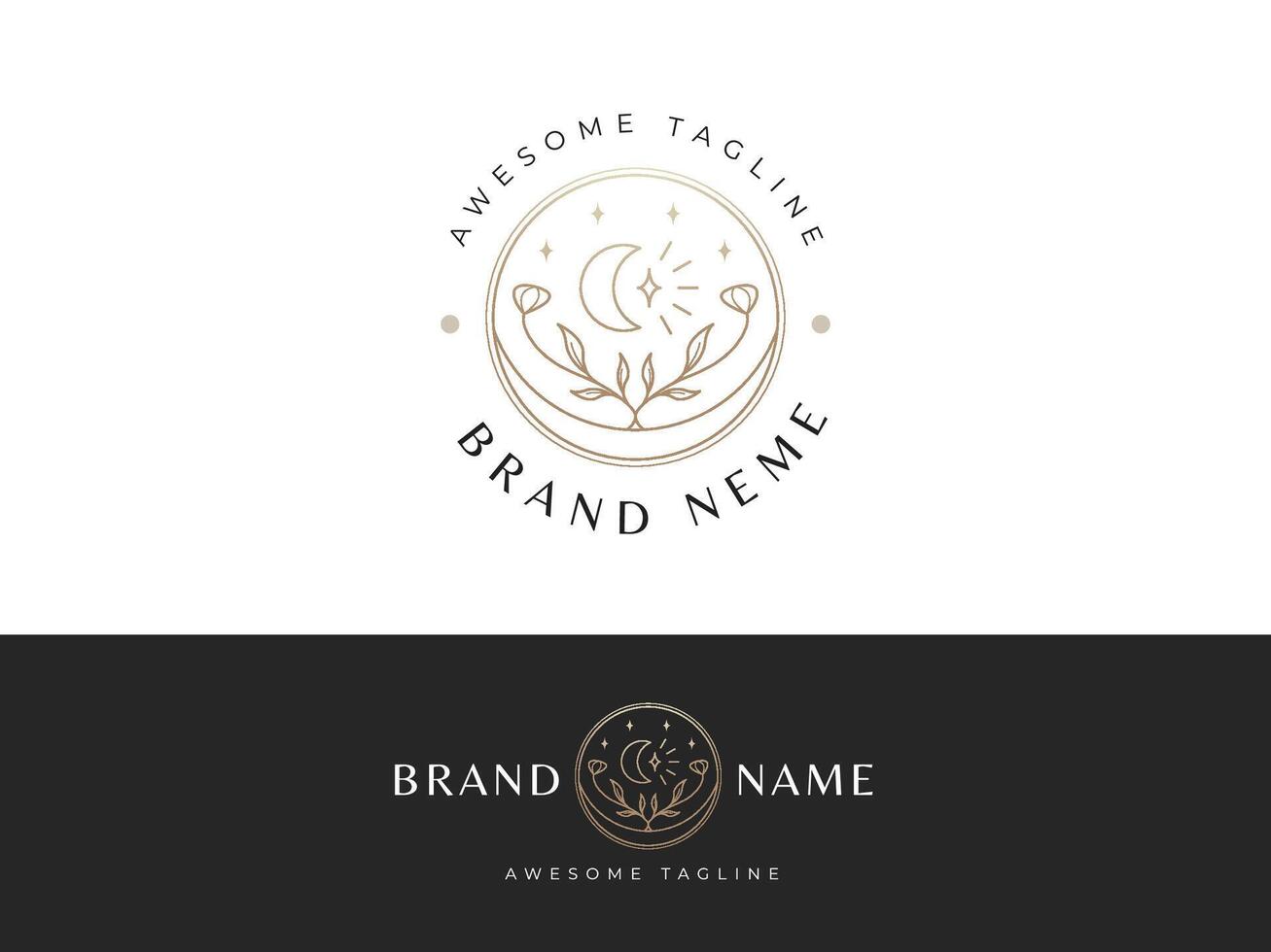 Modern Aesthetic Logo Template for SPA and Cosmetic Business vector