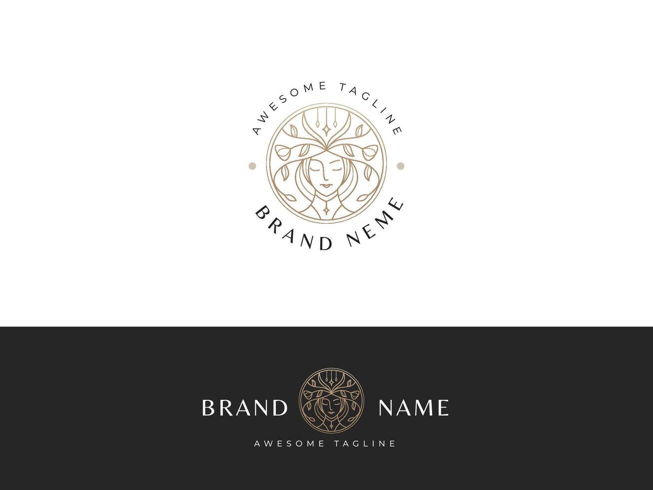 Modern Aesthetic Logo Template for SPA and Cosmetic Business vector