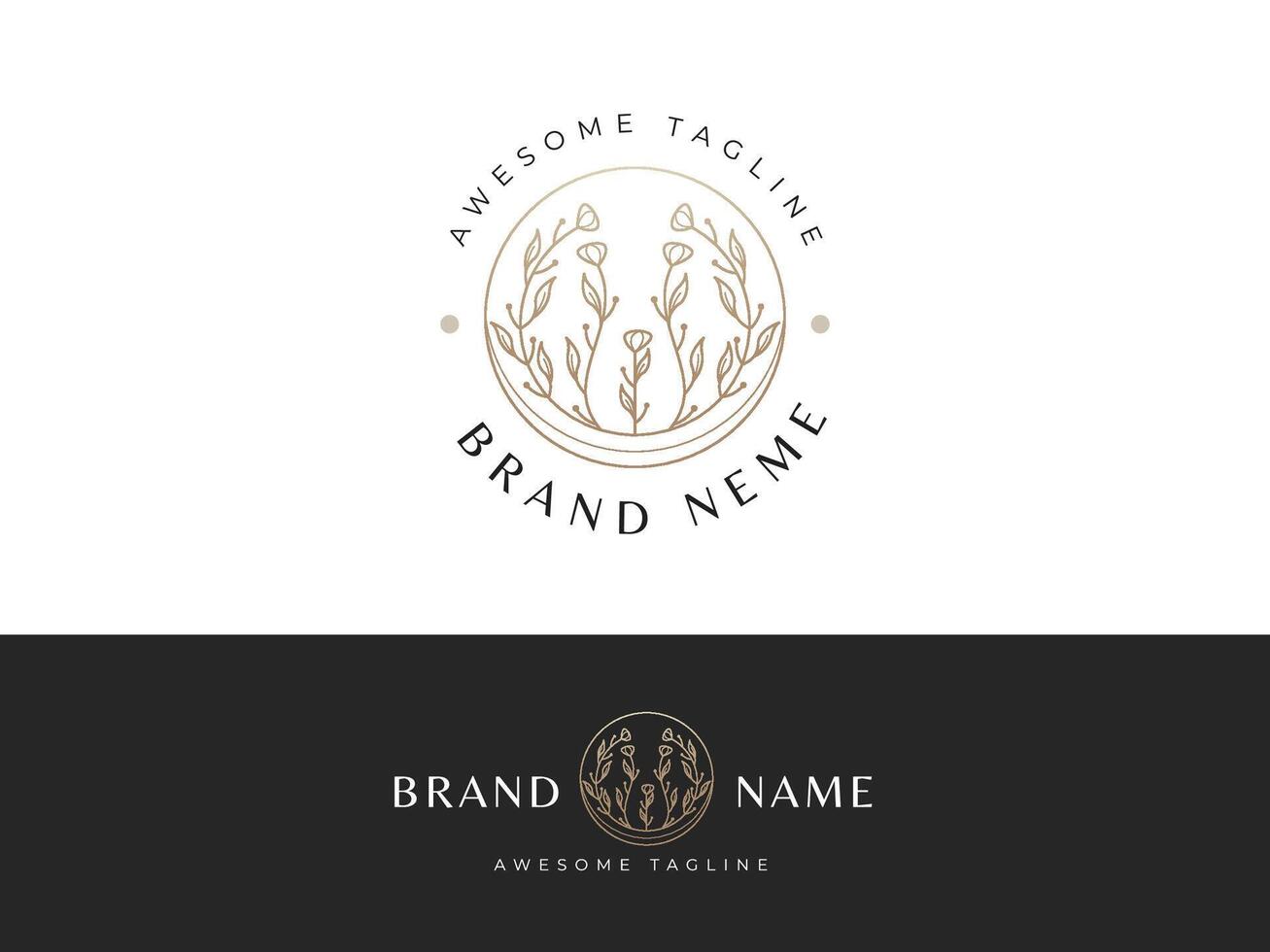 Modern Aesthetic Logo Template for SPA and Cosmetic Business vector