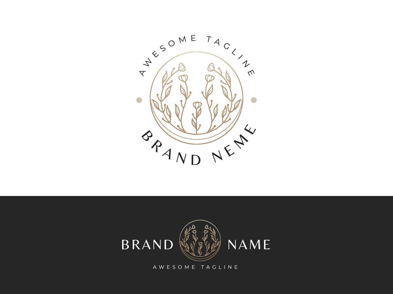 Modern Aesthetic Logo Template for SPA and Cosmetic Business vector