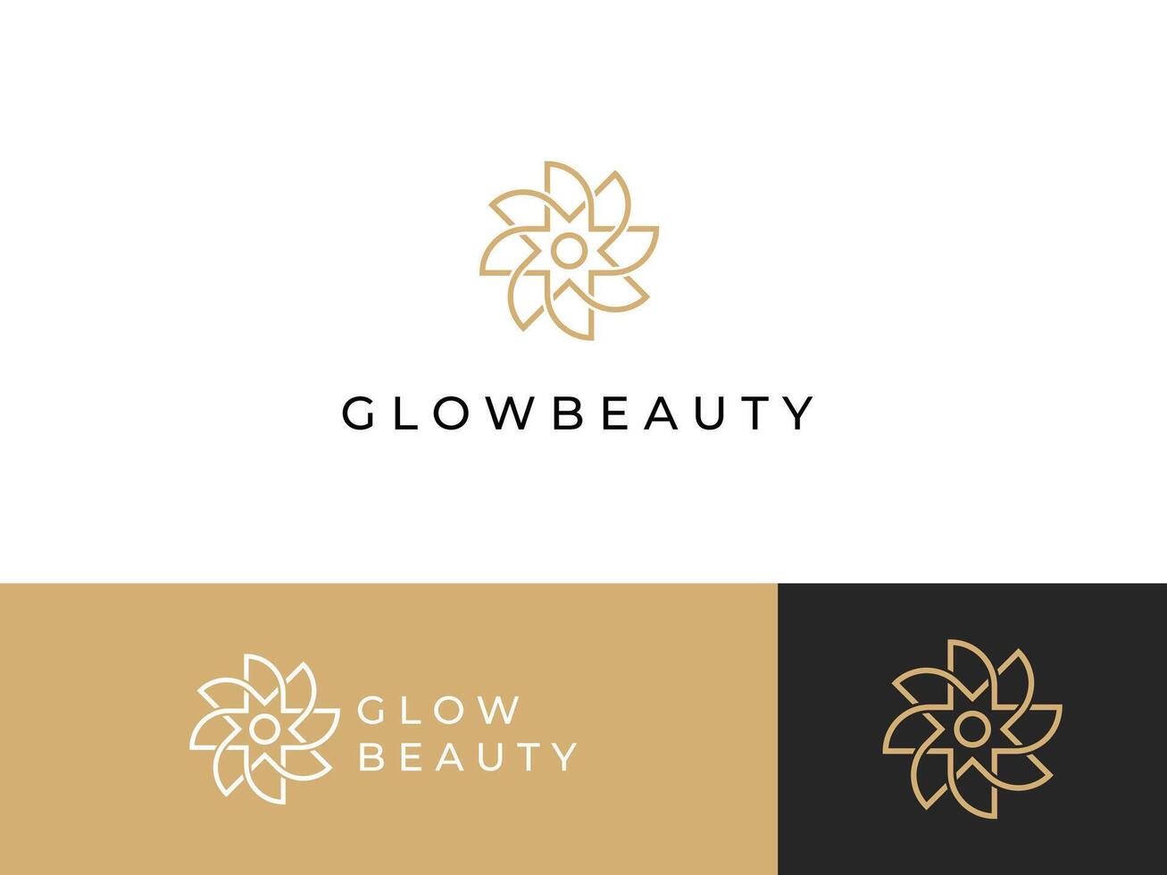 Modern Aesthetic Logo Template for SPA and Cosmetic Business vector